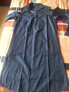 Beautiful  Half Shoulder Denim Outfit