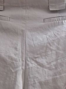 Beige Formal Trousers