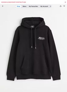 H&M New Black Hoodie
