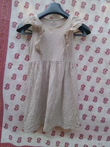 HM Beige Ruffle Dress