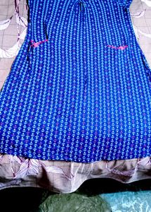 Blue Anchor Print Dress