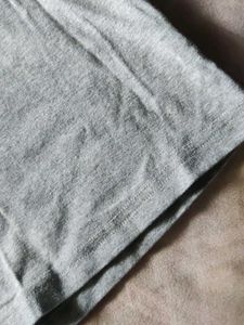 Gray Polo Shirt with Heart Detail