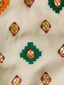 Gota Patti Kurti With Side String Design