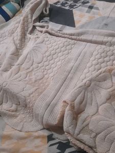 Floral Cream Hand Towel