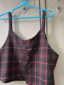 Plaid Crop Tank Top