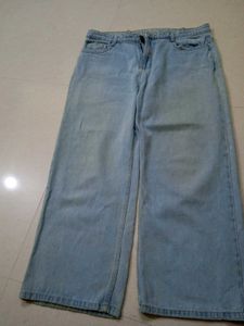 Mid Rise Light Blue Straight Fit Jeans