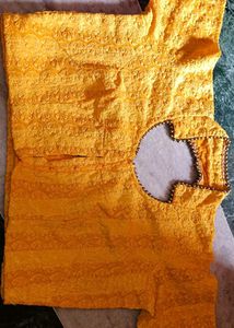 Embroidered Yellow Blouse