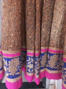 Full Work Long Gown With Dupatta