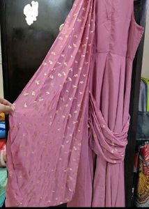 😍gown+eyelashes+purse combo😍 indya gown