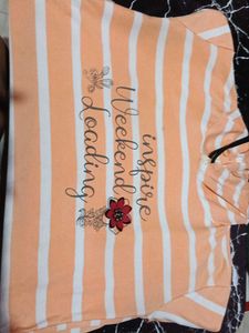 Striped Hoodie with Graphic Print