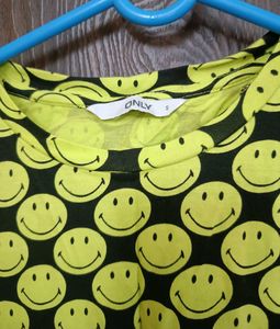 ONLY Smiley Face Boxy Tee