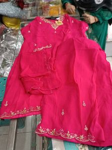 Pink Embroidered Kurta Set