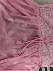 Pink Lucknow Chikan Top