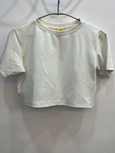 Oversized Plain White Crop Top