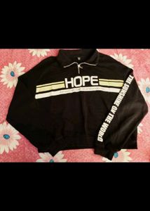 Black 'Hope' Crop Top