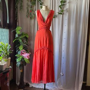Coral Maxi Dress