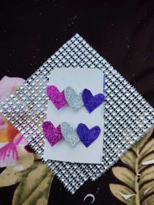 Sparkly Heart Hair Clips