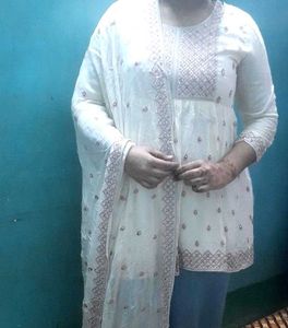 Sharara And Frock With Dupatta