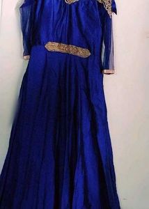 Elegant Royal Blue Ethnic Gown