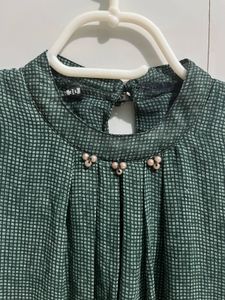 Dark-green Kurta Top
