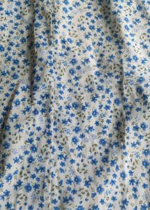 Floral Printed Blue Skirt