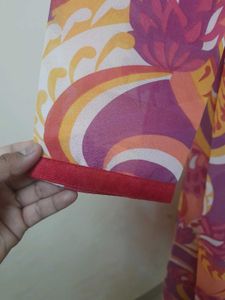 Up Down Floor Length Kurta (Orange &amp; Purple)