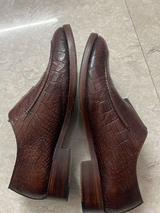 Escaro Royale Brown Leather Monk Strap Shoes