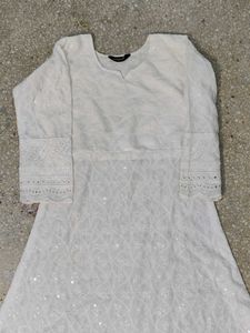White Embroidered Kurta