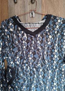 Printed Blue Sweatshirt