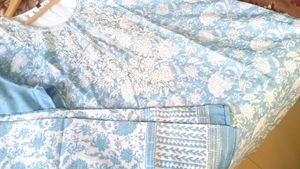 Sky Blue Embroidered Suit