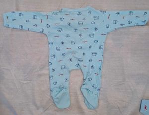 Cute Baby Blue Onesie, Quantity:2