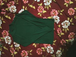 Green Turtleneck Top