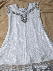 White Embellished Kurta