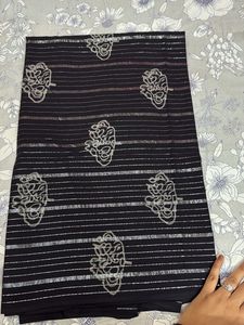 Block Print With Lurex Work