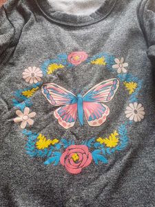 Cute Butterfly Print Top