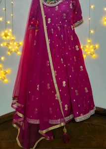 Party Wear Dress With Pant ,Duppata, and Belt