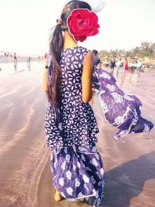 Elegant Blue Printed Kurta Set