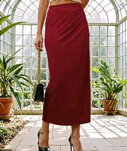 ✨ Chic Ruched Party Midi Slit Skirt