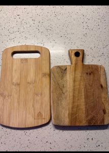 combo of chopping board with casserole