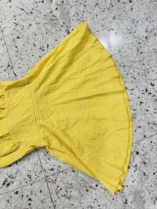 Yellow Gingham Halter Dress