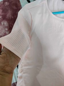 Pink Ribbed T-shirt
