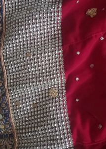 Red Velvet Lehenga Choli Set