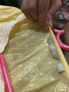 Yellow Printed Kurta