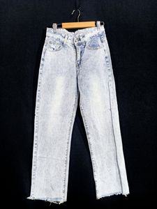Vintage Acid Wash Wide Leg Jeans