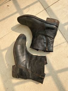 Black Leather Ankle Boots