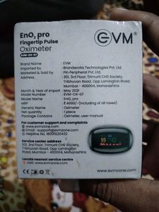 Brand New EVM Eno2 Pro Oximeter, Without Cell.