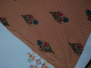 Striped Floral Print Kurti