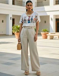 Beautiful Ethnic Print Lace Top