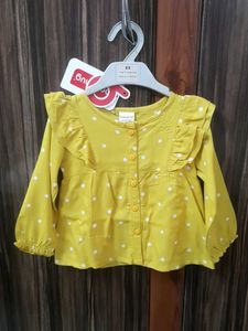 Cute Yellow Polka Dot Top