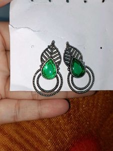 Green Stone Earrings